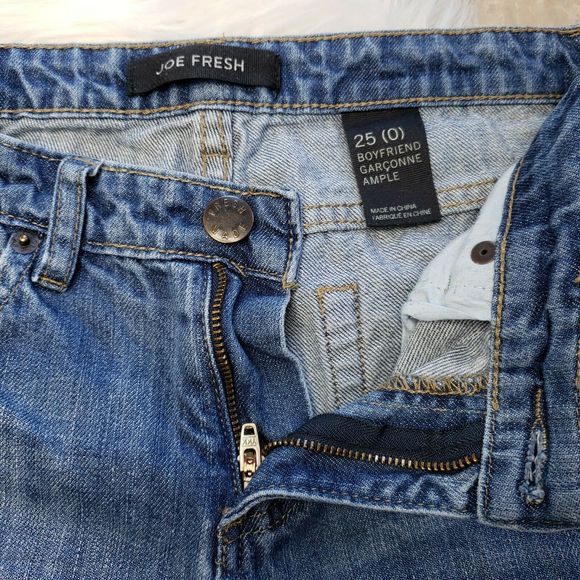 JOE FRESH Boyfriend Distressed Ripped Jeans Sz 25 - Picture 3 of 10